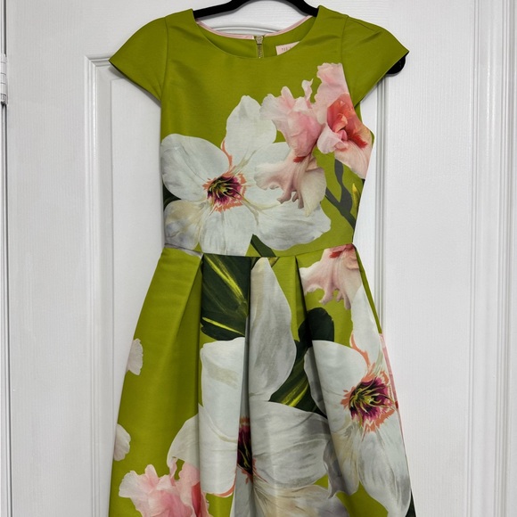 Ted Baker Dresses & Skirts - Ted Baker Green and Pink Floral Print Gown